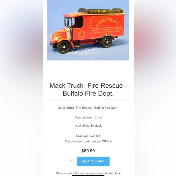 Red Fire Rescue Mack Truck - Picture 2 of 8